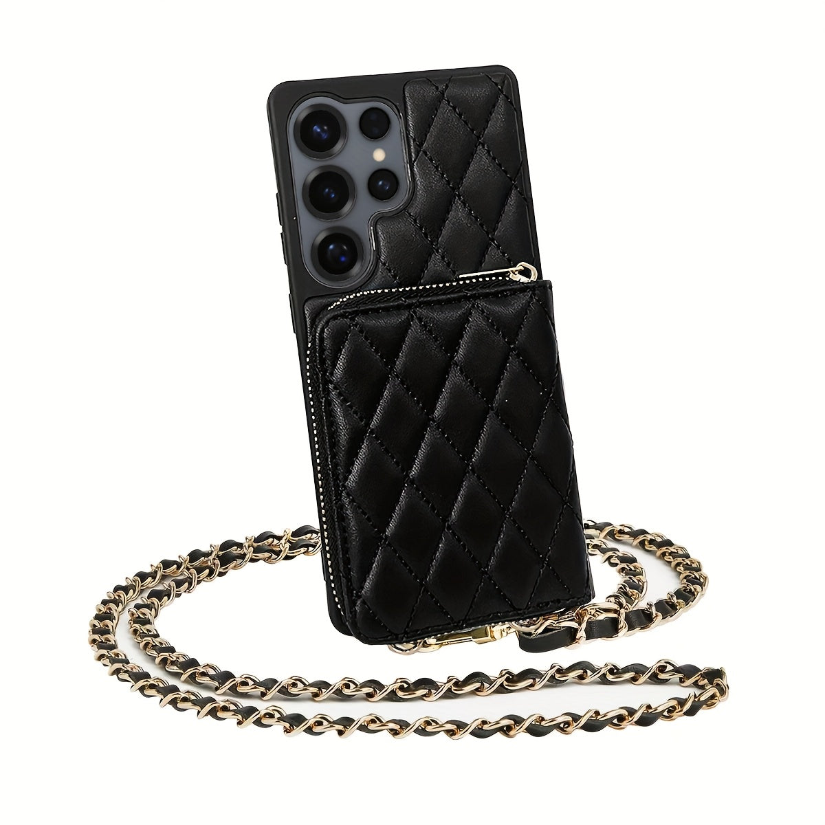 Étui Téléphone Similicuir avec Fermeture Éclair – Support, Protection Objectif – iPhone & Samsung 📱✨