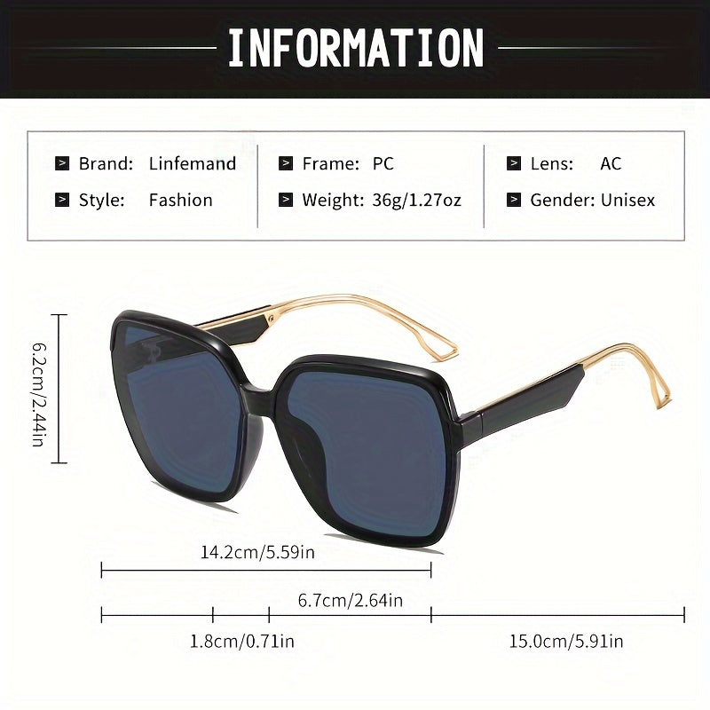 Lunettes polygonales surdimensionnées tendance pour femmes - Topdecheztop.fr