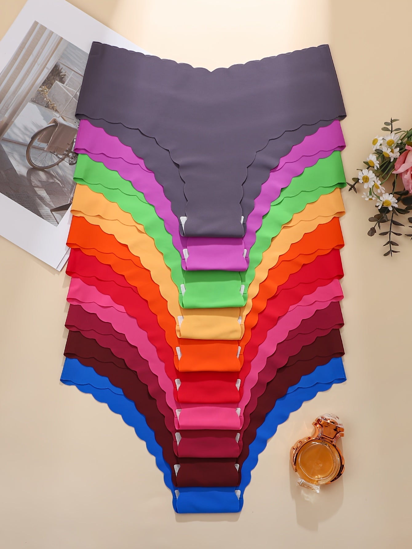 Lot de 10 Culottes Femme Mi-Haute Elegantes - Douces & Confortables