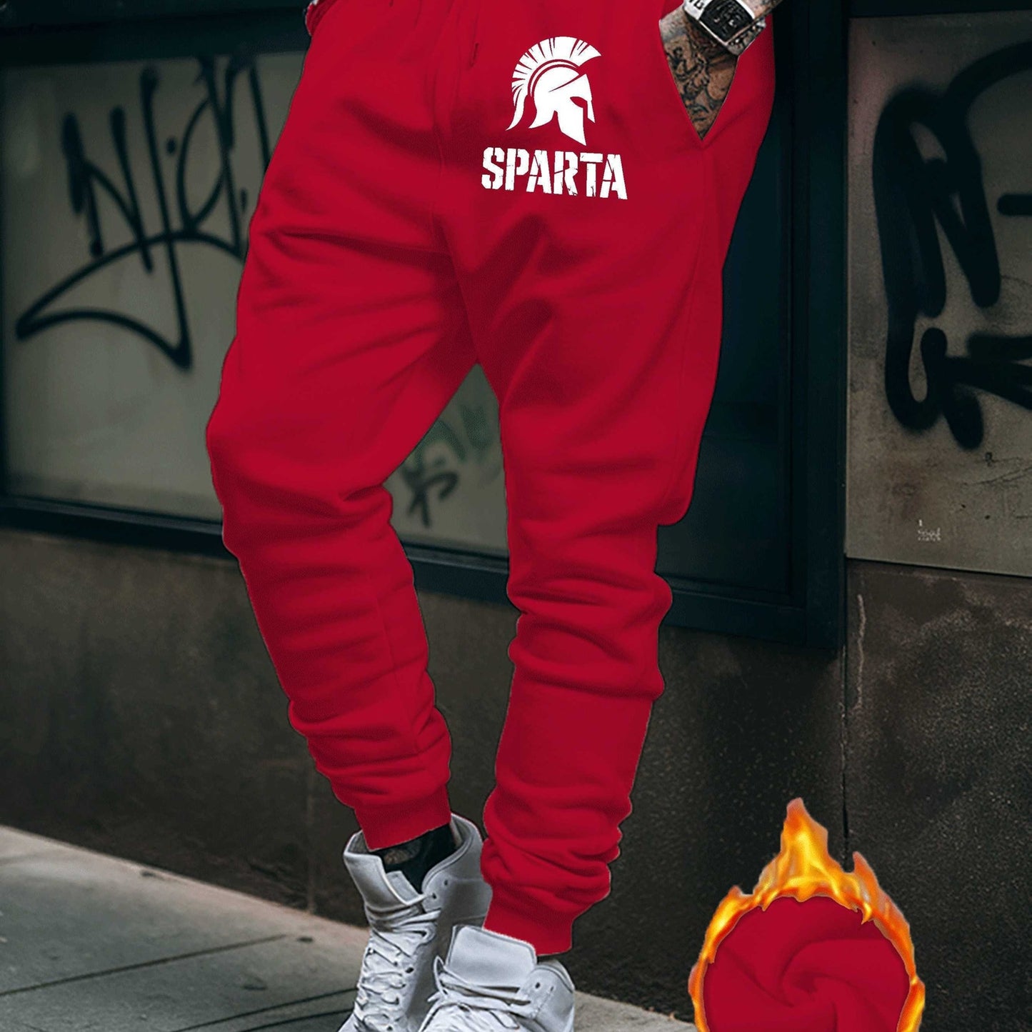 Pantalon Graphique Sparta Soccer Club Homme – 100% Polyester, 12 Coloris, S à XXL