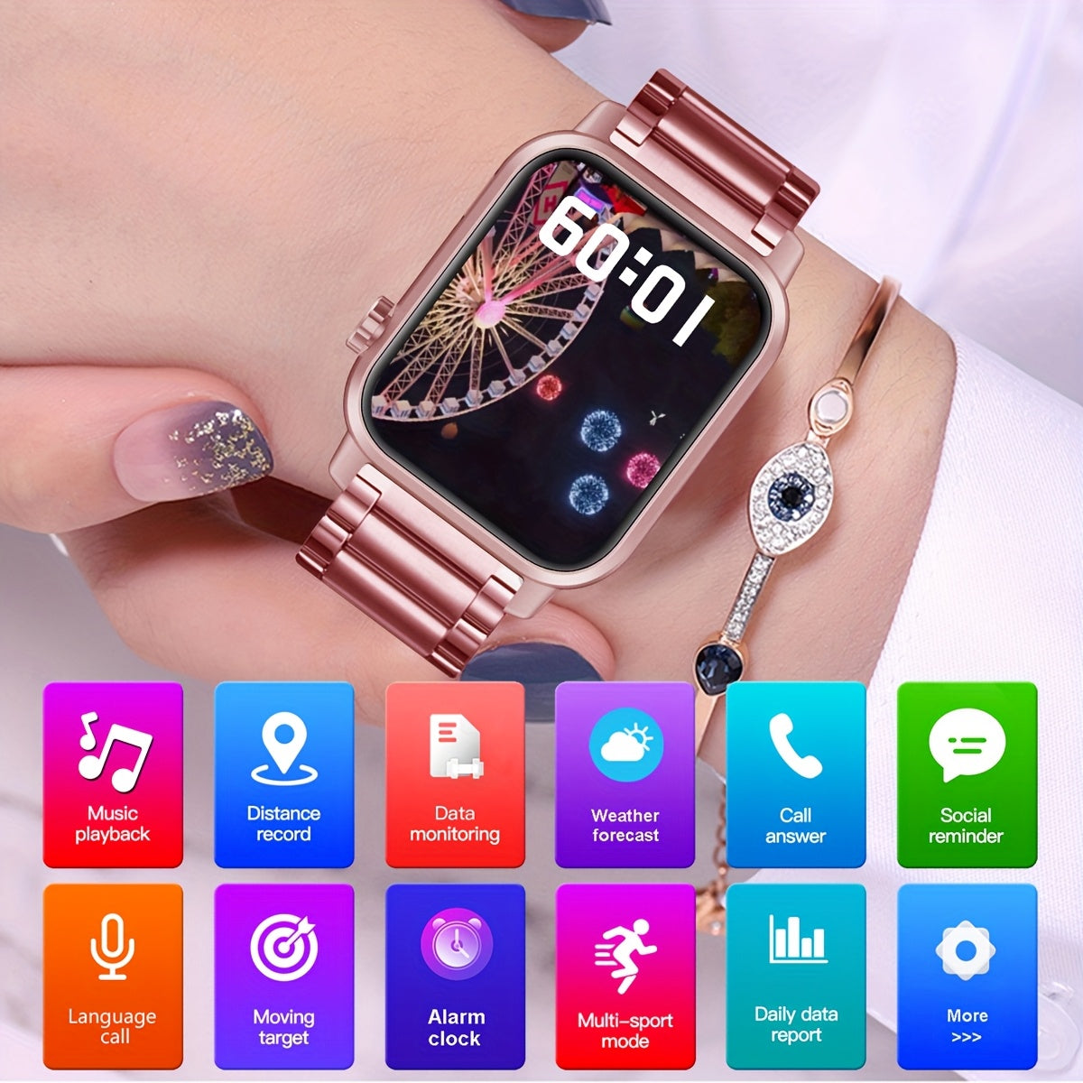 Montre intelligente COIUSOR avec lampe de poche LED intégrée - Topdecheztop.fr
