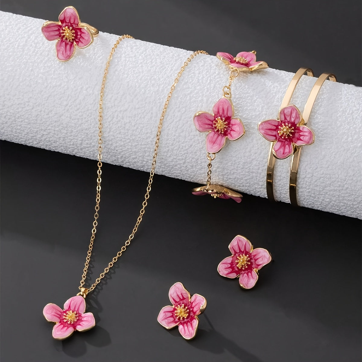 Parure bijoux femme 5 pièces - Alliage doré, style sexy & fête