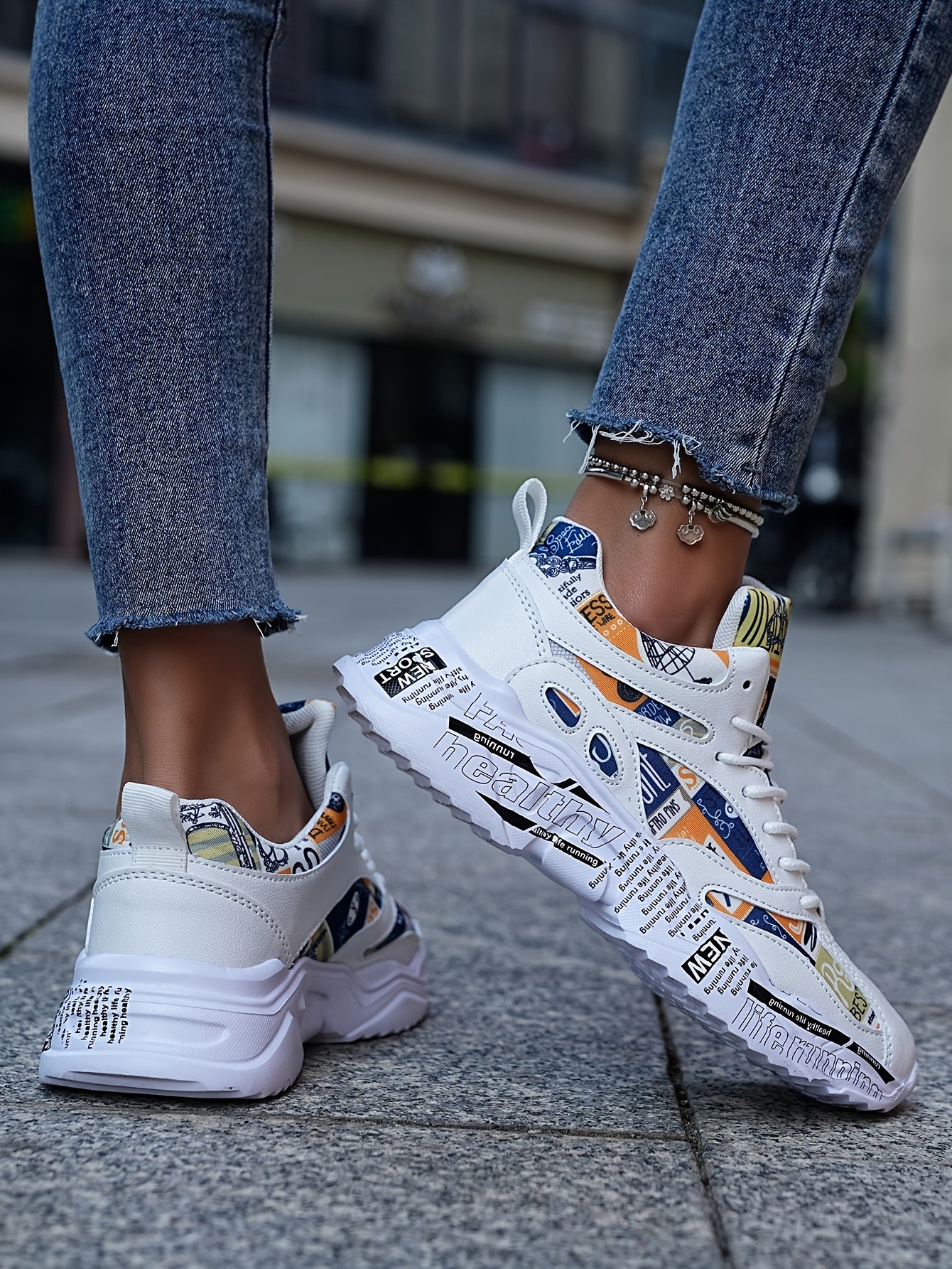 Chaussures Decontractees Graffiti Dessin Anime - Semelle EVA Legere Mixte EU 36-45