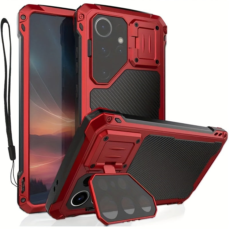 Coque Samsung Galaxy S23 S24 S25 Ultra Metal Magnetique Antichoc - Aluminium, Chargement Sans Fil, Protection Lentilles, Support, 3 Coloris