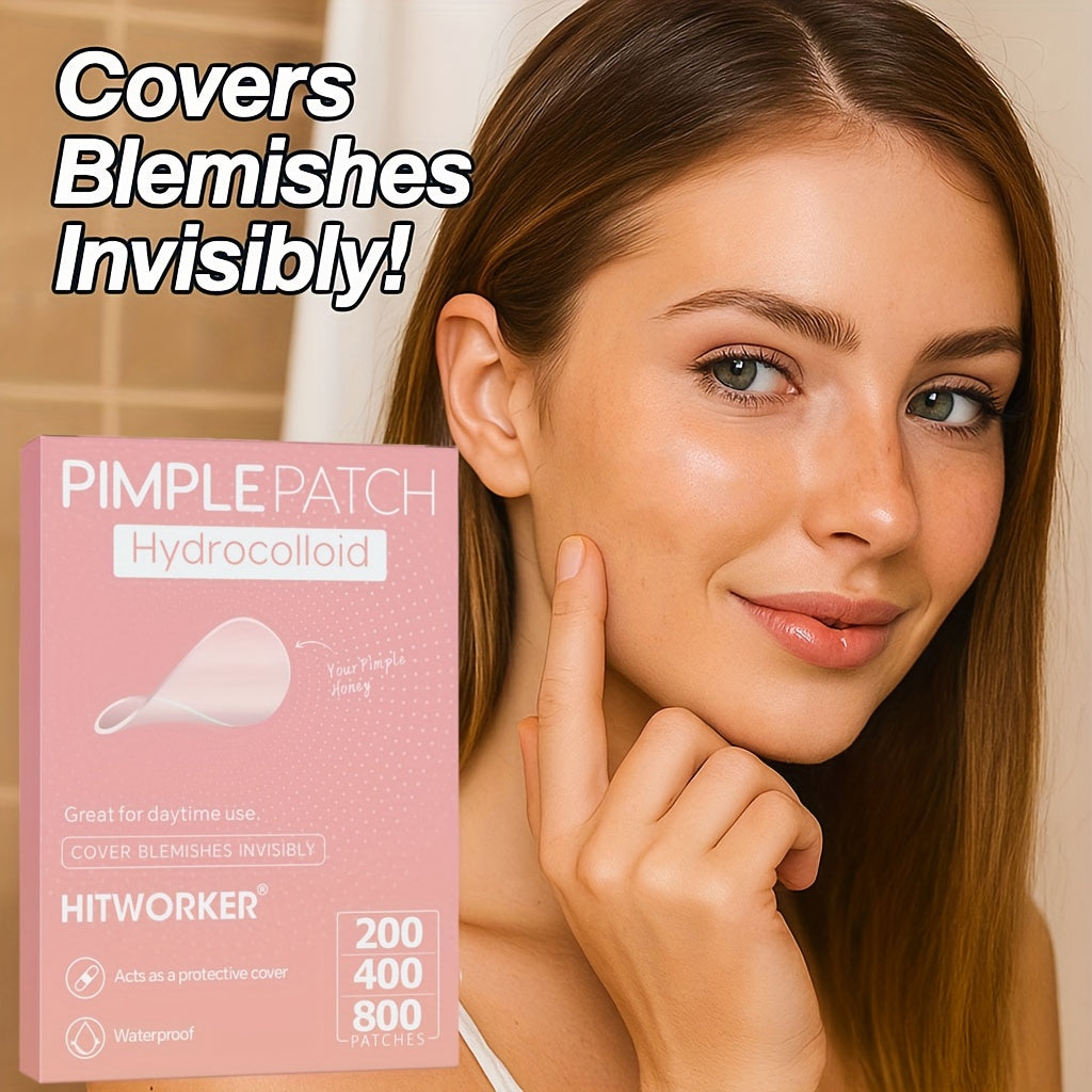 Patchs Invisibles Anti-Boutons Hydrocolloides - Lot 800 Pcs Acne Peau Nette Discrets
