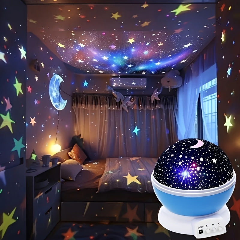 Projecteur d'étoiles et de lune rotatif 3D alimenté par USB - Topdecheztop.fr