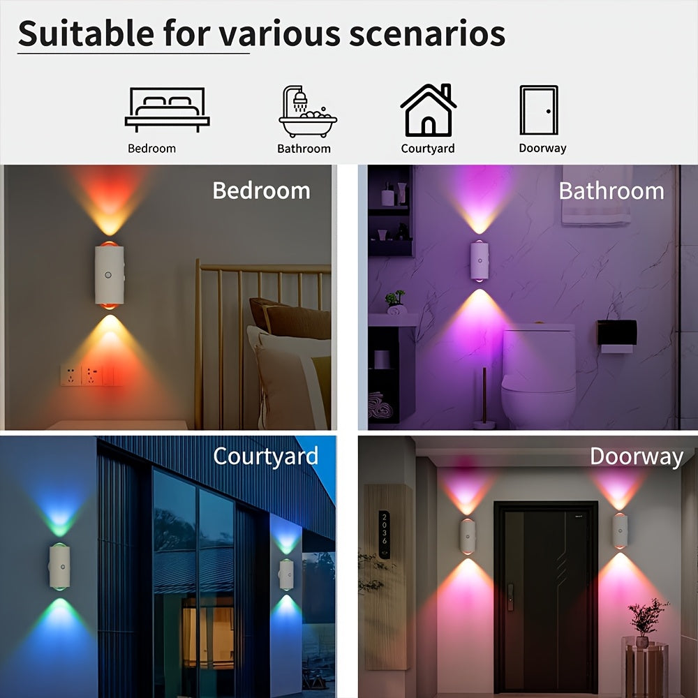 Veilleuse LED avec détecteur de mouvement, 7 couleurs, rechargeable - Topdecheztop.fr