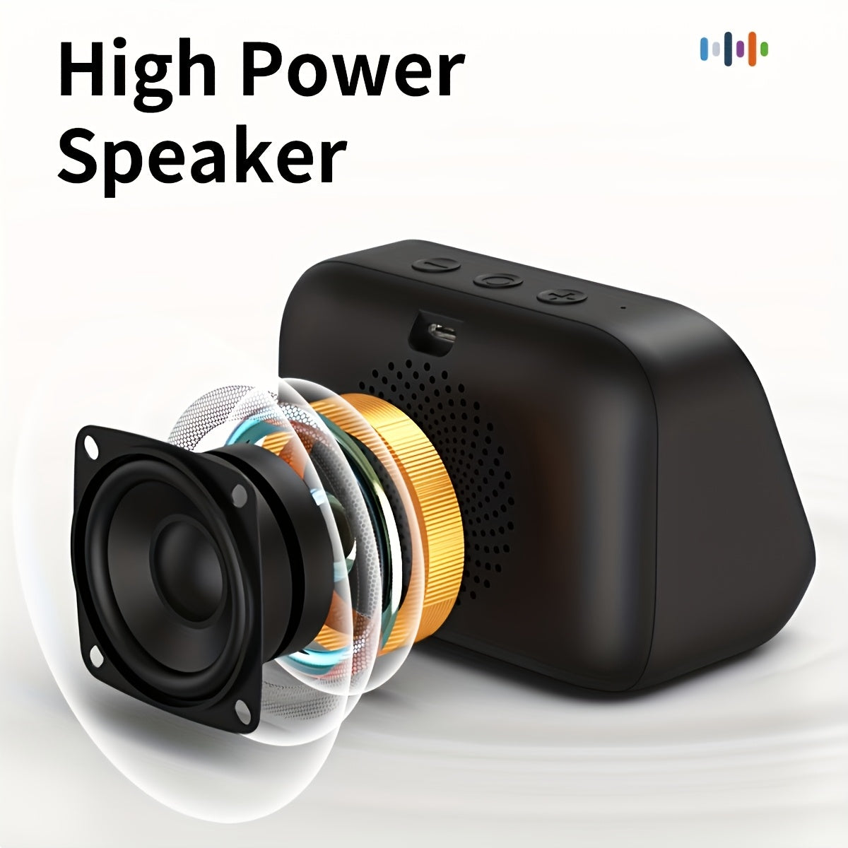 Enceinte Bluetooth Intelligente RGB - Horloge, Assistant Vocal, Son Hi-Fi