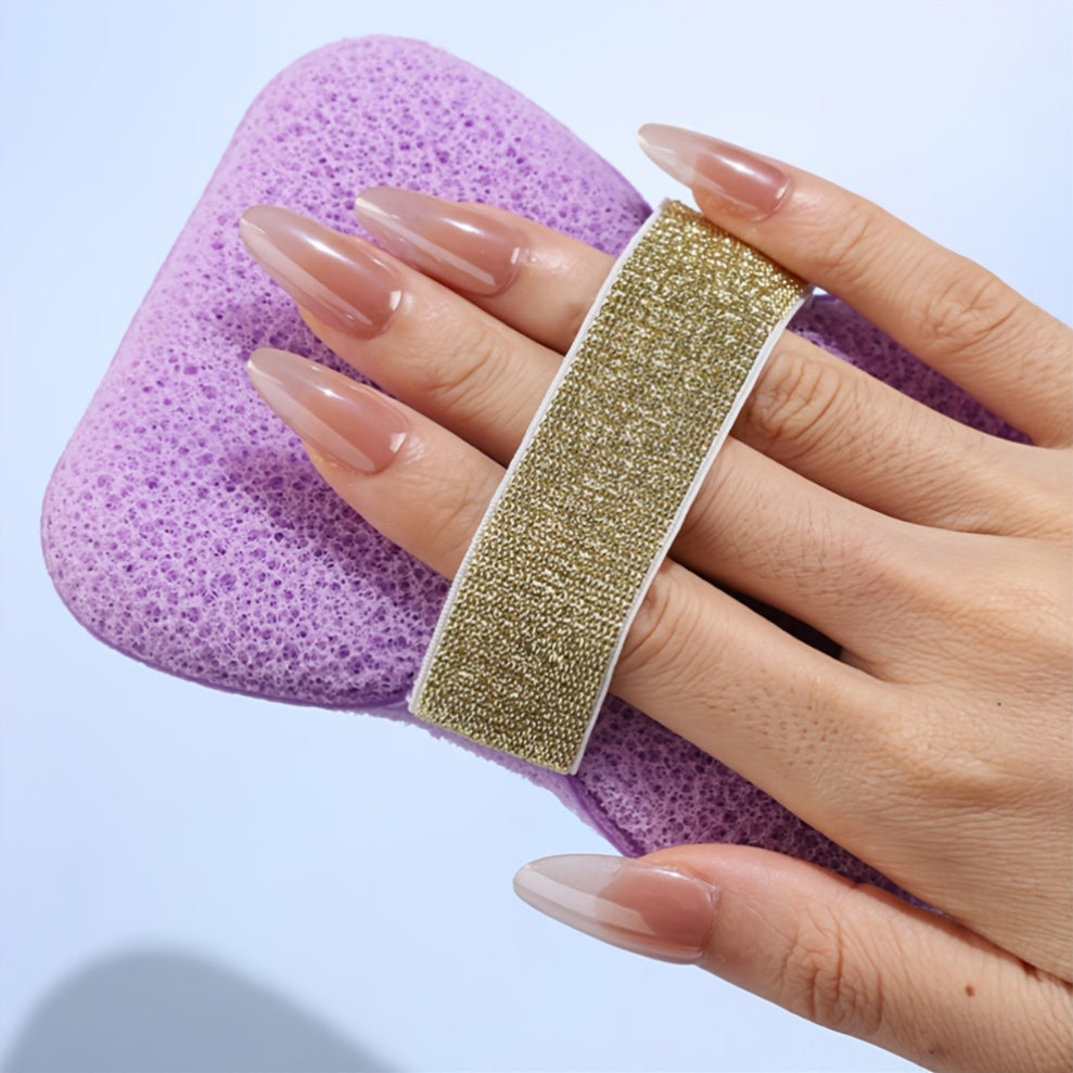 Porte-savon elastique antiderapant avec eponge luffa exfoliante - Cordelette ajustable, douche et baignoire