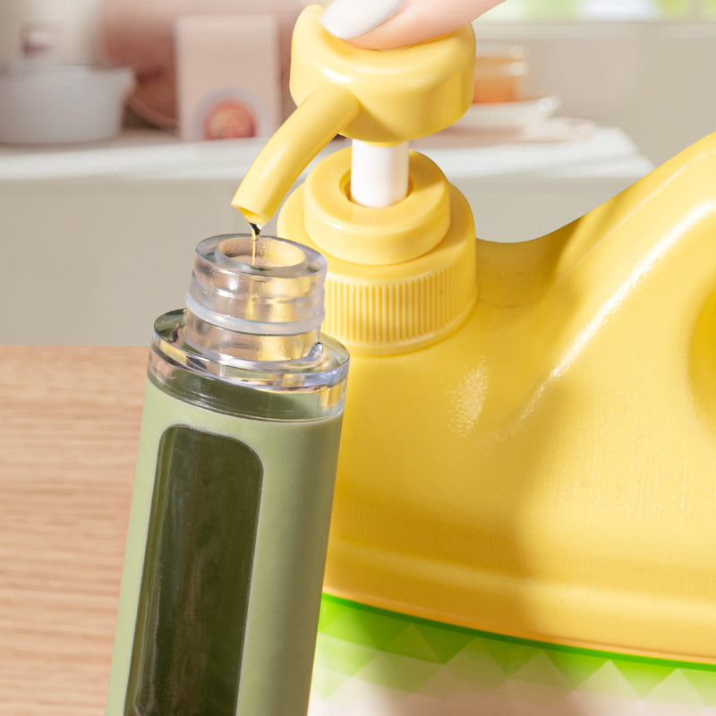 Brosse vaisselle ergonomique distributeur savon integre - Manche allonge, tete interchangeable, plastique, vert