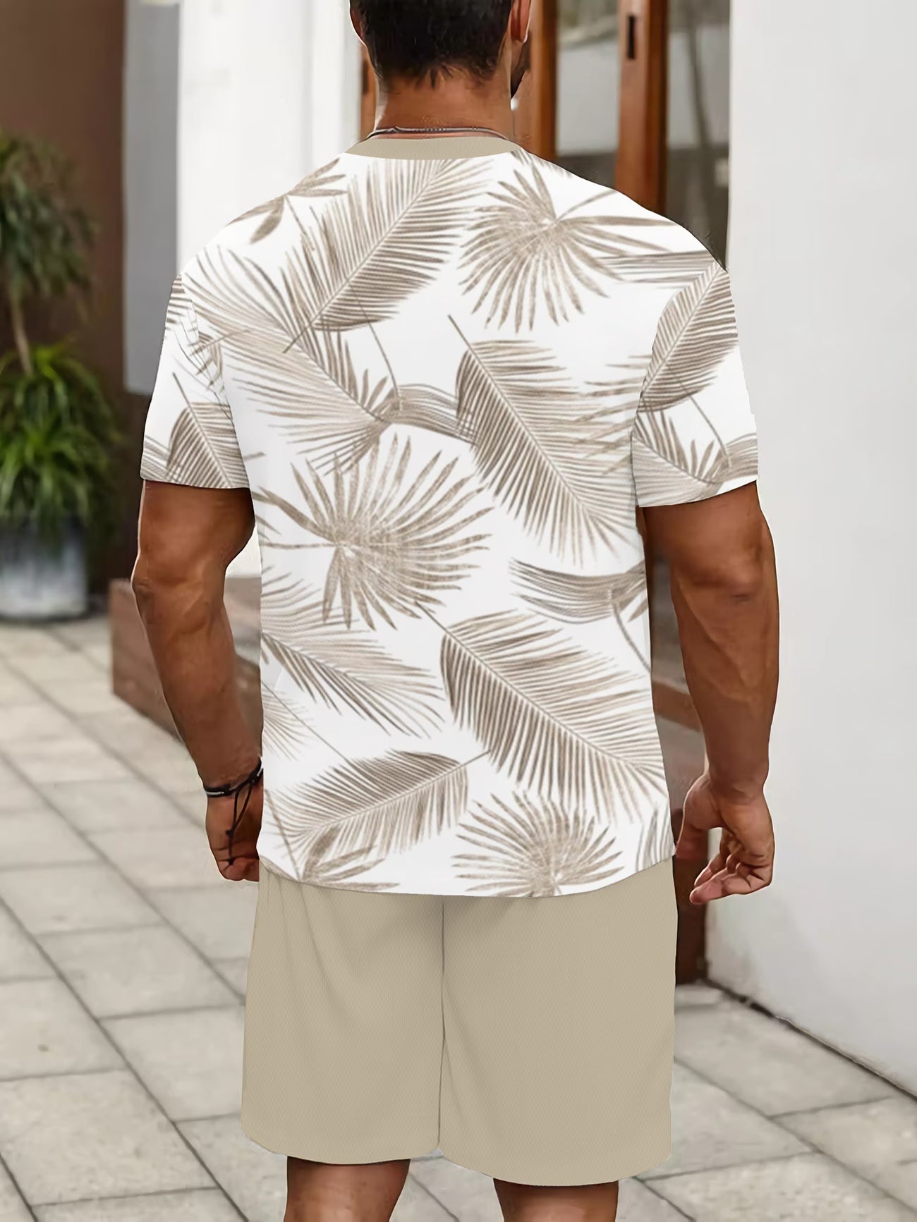 Ensemble Sport Decontracte Homme - T-Shirt et Short Imprimes Ete S-XXL