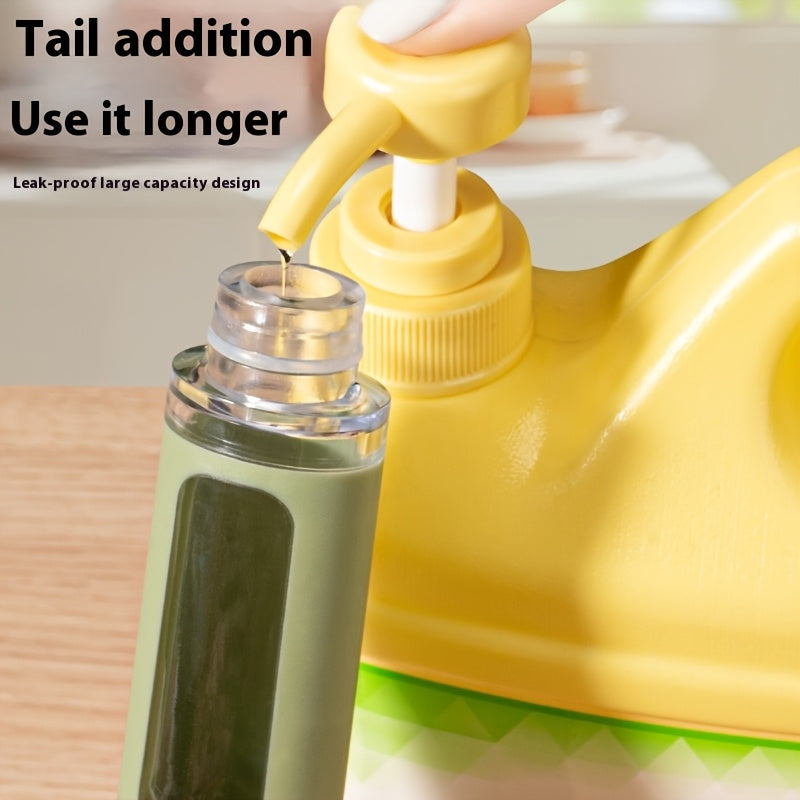 Brosse vaisselle ergonomique distributeur savon integre - Manche allonge, tete interchangeable, plastique, vert