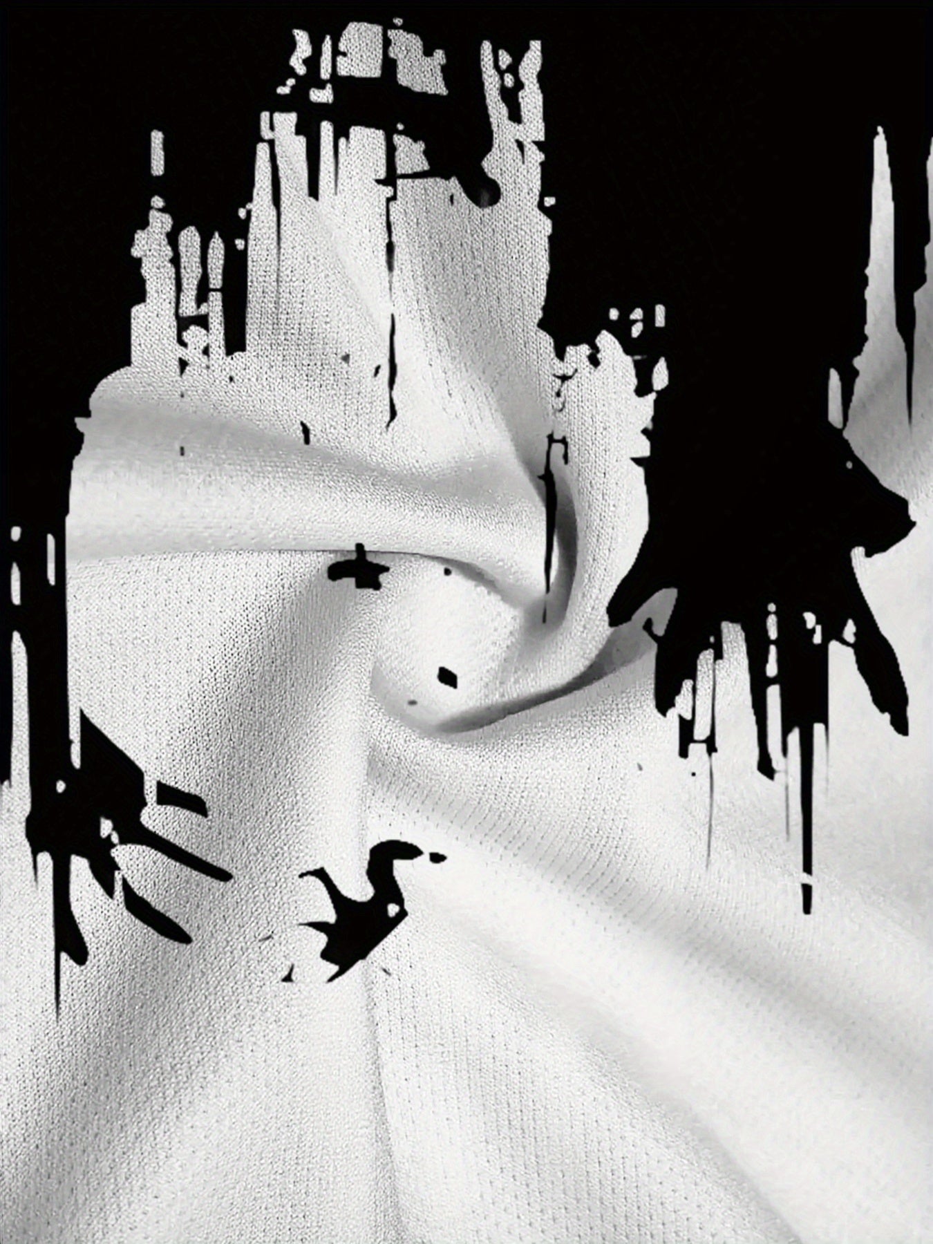 Short Homme Motif Géométrique Noir & Blanc – 100% Polyester, Coupe Standard | FR S à XXL