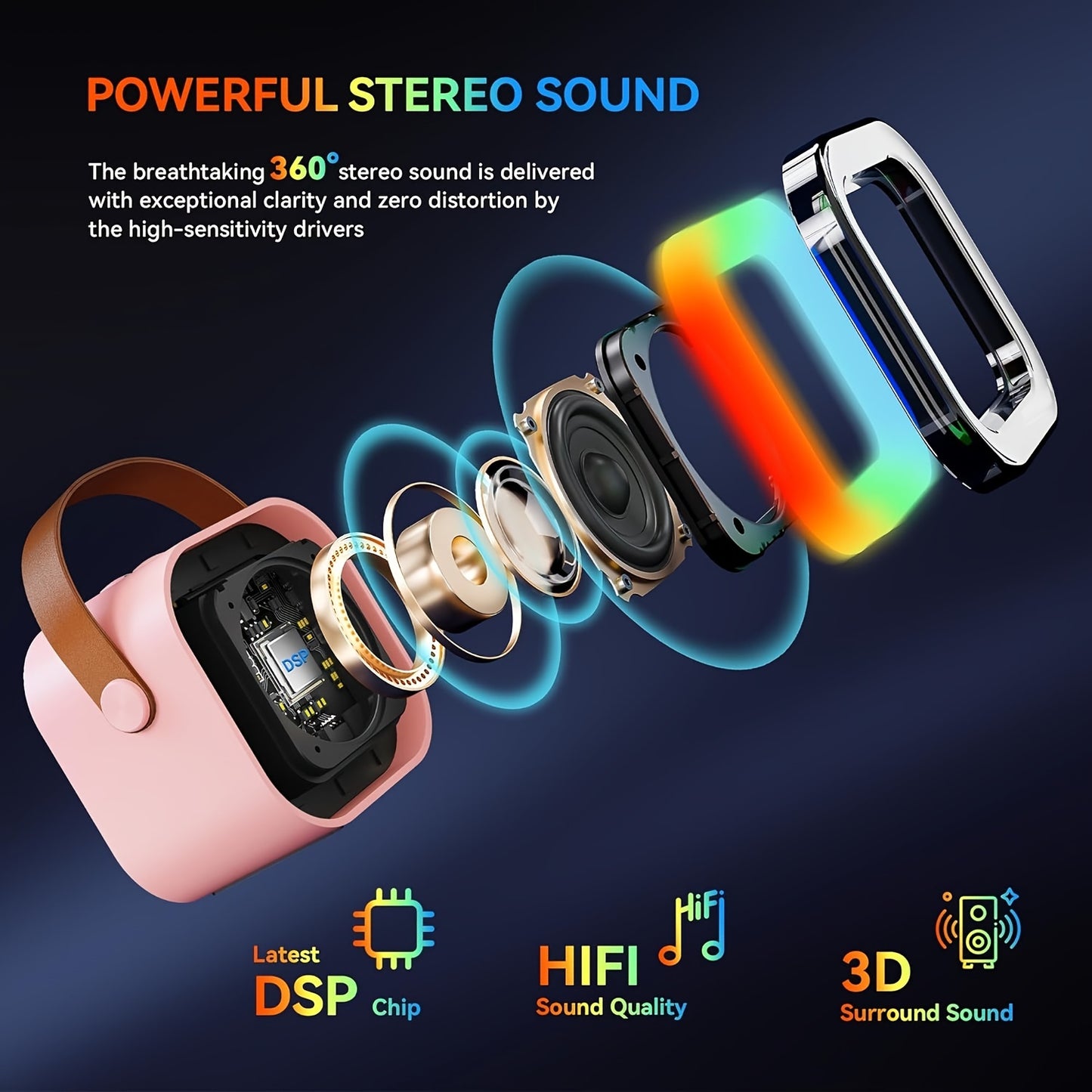 Machine Karaoké Portable Sans Fil — Mini Microphone Rechargeable USB, Enfants & Adultes, 2 Coloris