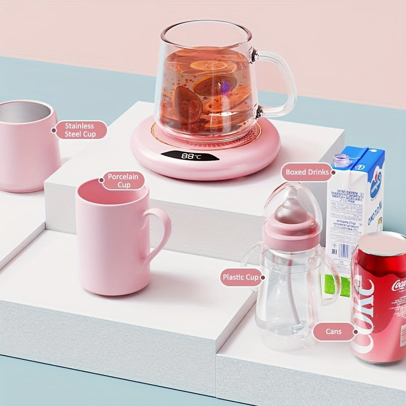 Chauffe-Tasse Électrique USB Intelligent – 3 Températures, Arrêt Auto, Affichage Numérique