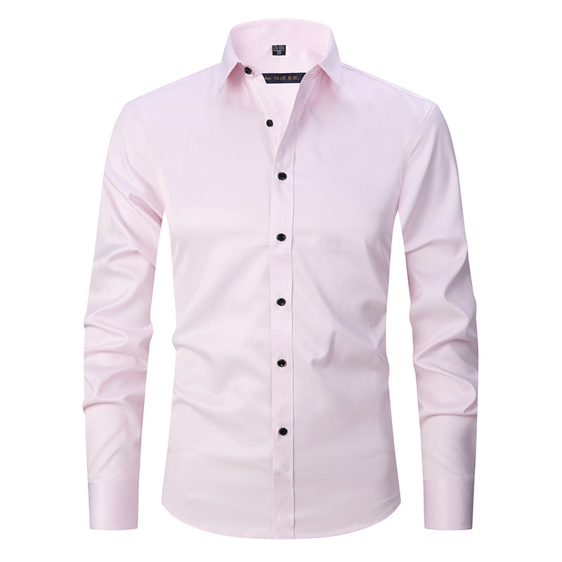 Chemise Stretch Homme Manches Longues - Infroissable, Coupe Ample, Usage Pro, 11 Coloris
