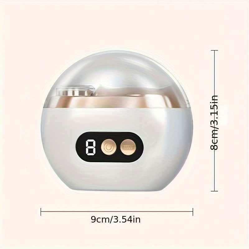 Coupe-ongles electrique 2 en 1 - Manucure, polissage, anti-coupure, eclairage, recharge USB, blanc ou orange