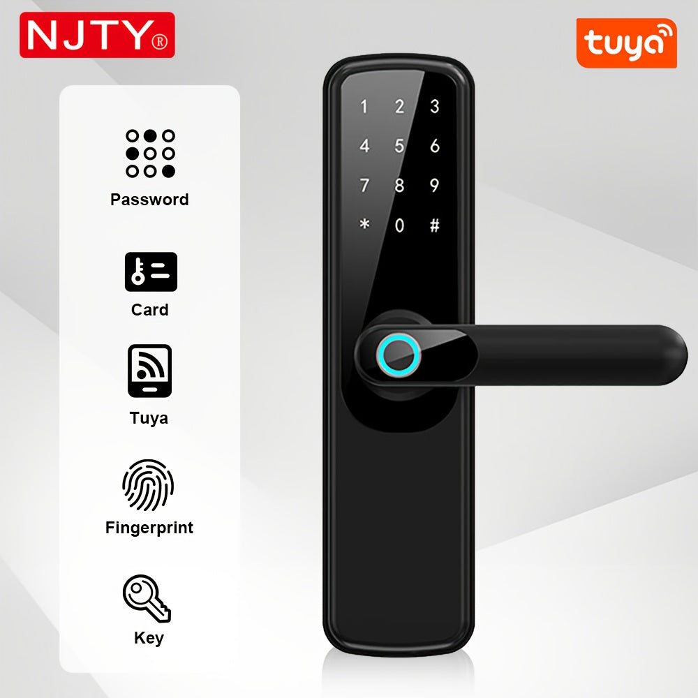 Serrure Connectée NJTY TUYA Wi-Fi – Empreinte Digitale, Combinaison, Carte, Application & Clé | Maison, Hôtel, Bureau