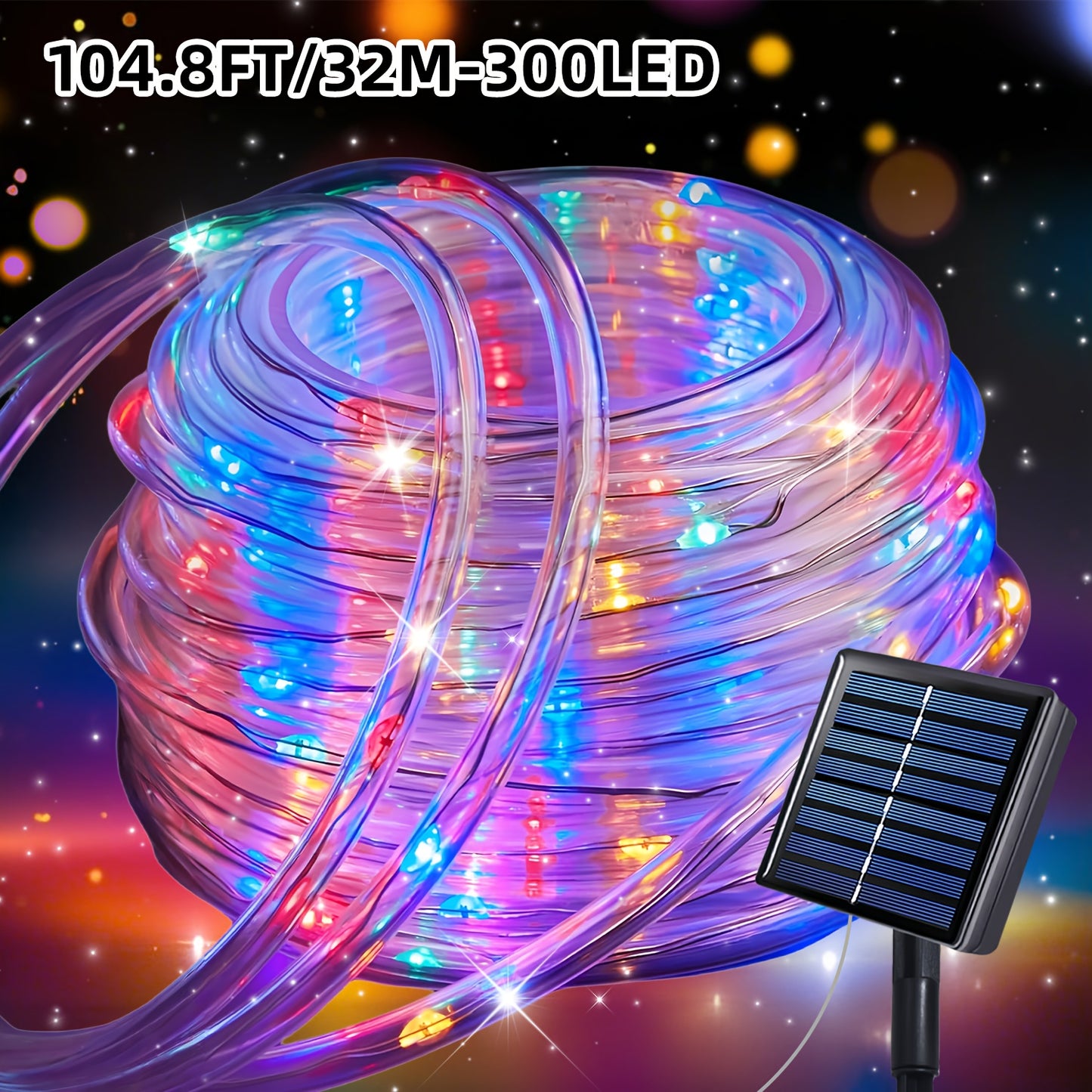 Guirlande Solaire LED - 8 Modes, IPX4, Telecommande, Interieur Exterieur, 50 a 300 LED