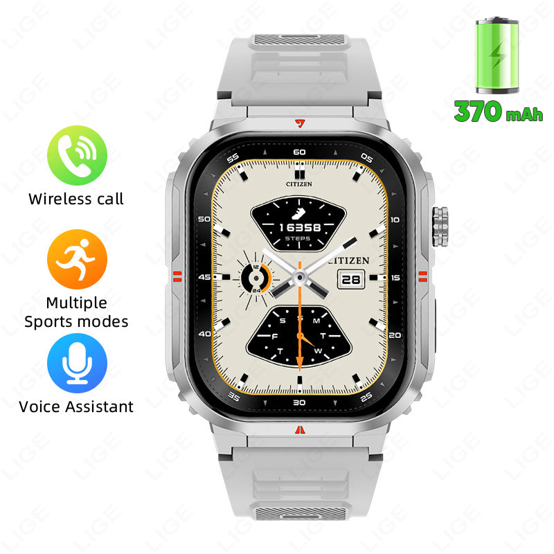 Montre Connectee LIGE Homme Femme - Etanche IP68, Notifications, Declencheur Photo