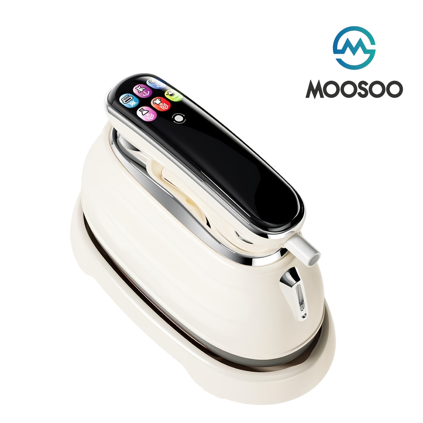 Fer a Repasser Vapeur Intelligent 6 Temperatures Autonettoyage Ecran HD Reservoir 160ml - 220-240V Beige Noir