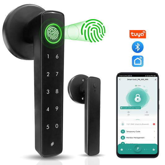 Serrure Connectée Biométrique MANENVARI 4-en-1 – Empreinte Digitale, Application Tuya, Mot de Passe & Clé | Alliage Aluminium