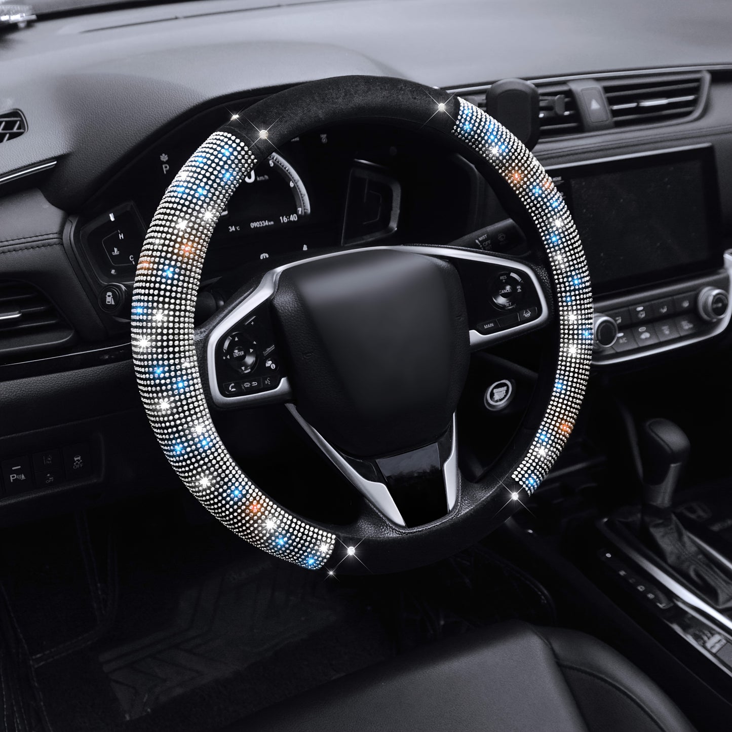 Housse de Volant Ornee de Diamants - Luxe & Confort Universel