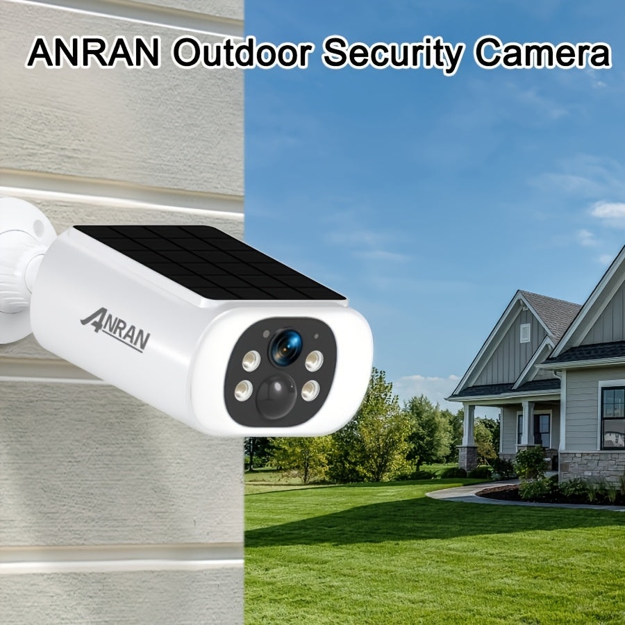 Caméra solaire ANRAN 3MP sans fil - Vision nocturne couleur & Alexa