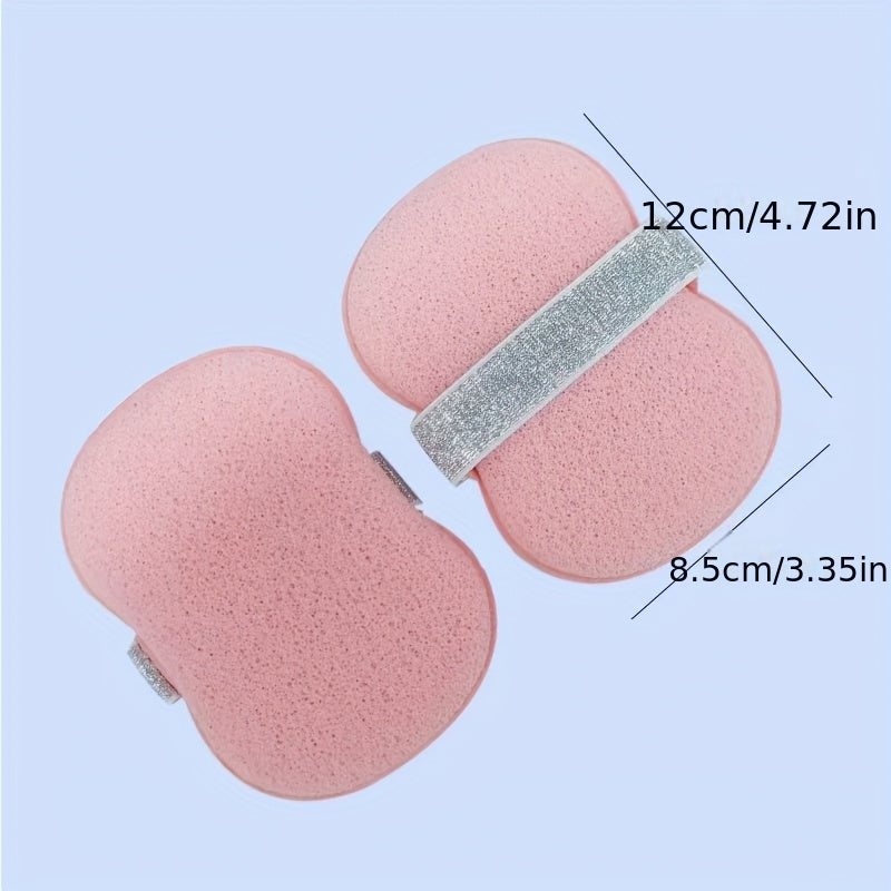 Porte-savon elastique antiderapant avec eponge luffa exfoliante - Cordelette ajustable, douche et baignoire