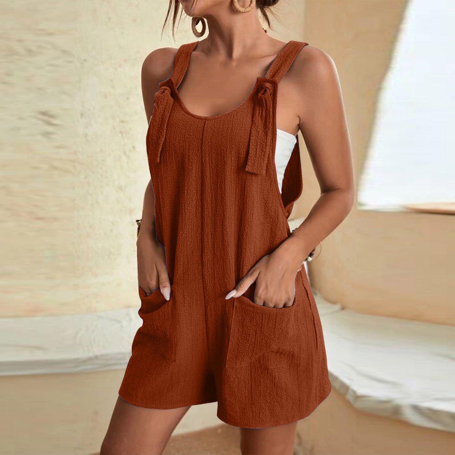 Combinaison unie decontractee femme - Polyester, 14 coloris, S a 4XL