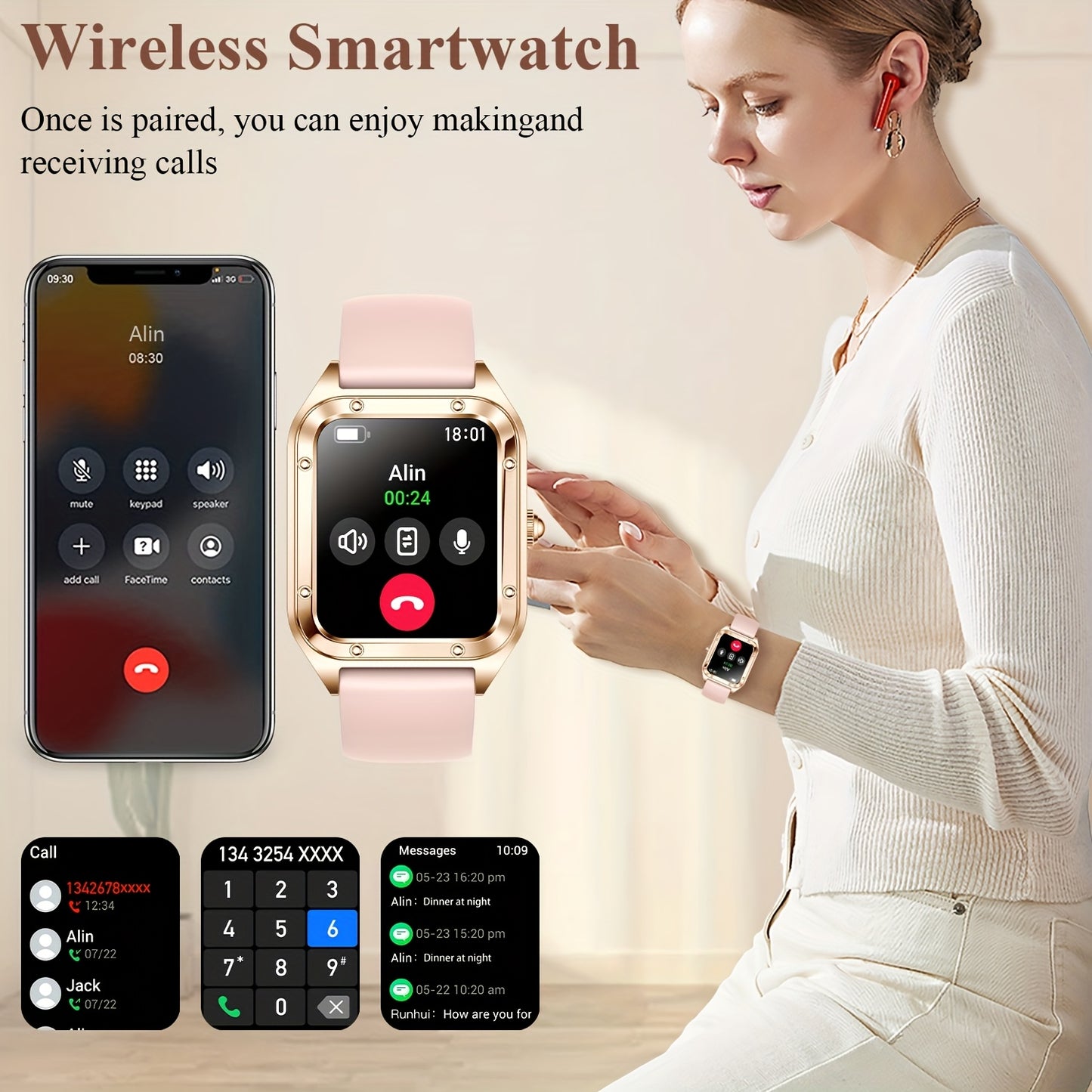 Montre connectée à écran tactile haute définition - Topdecheztop.fr