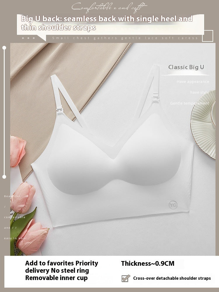 Soutien-gorge push-up dos nu forme U - Bretelles amovibles, coussinets, ideal petites poitrines