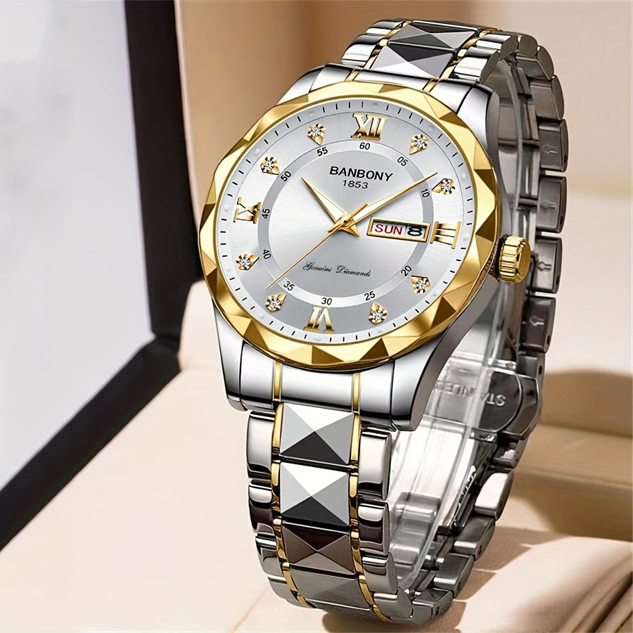 Montre multifonctionnelle pour homme avec bracelet en acier inoxydable - Topdecheztop.fr