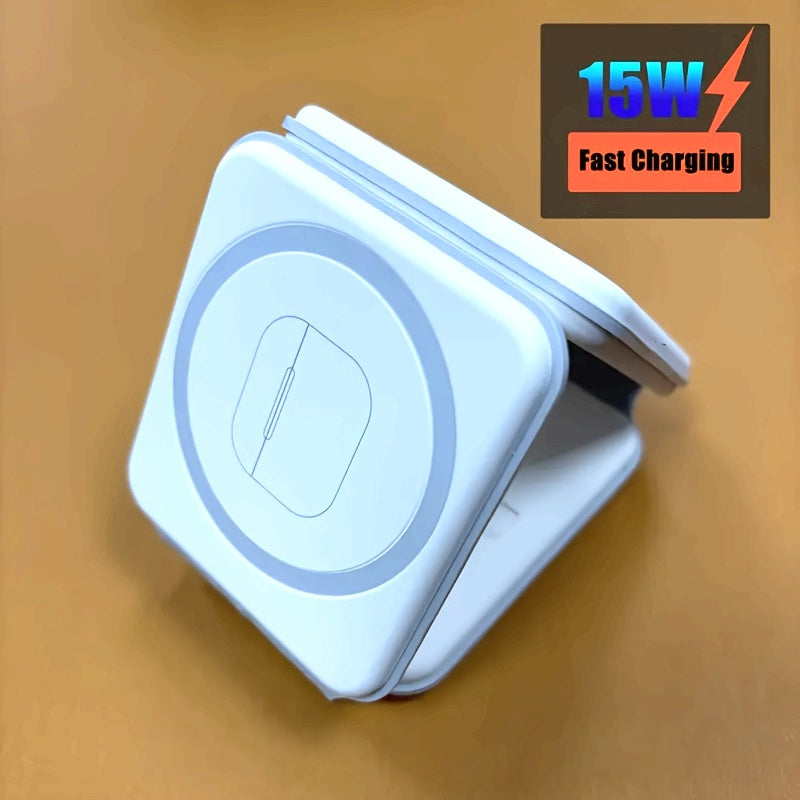 Chargeur magnétique sans fil , pliable,  3 en 1 portable - Topdecheztop.fr