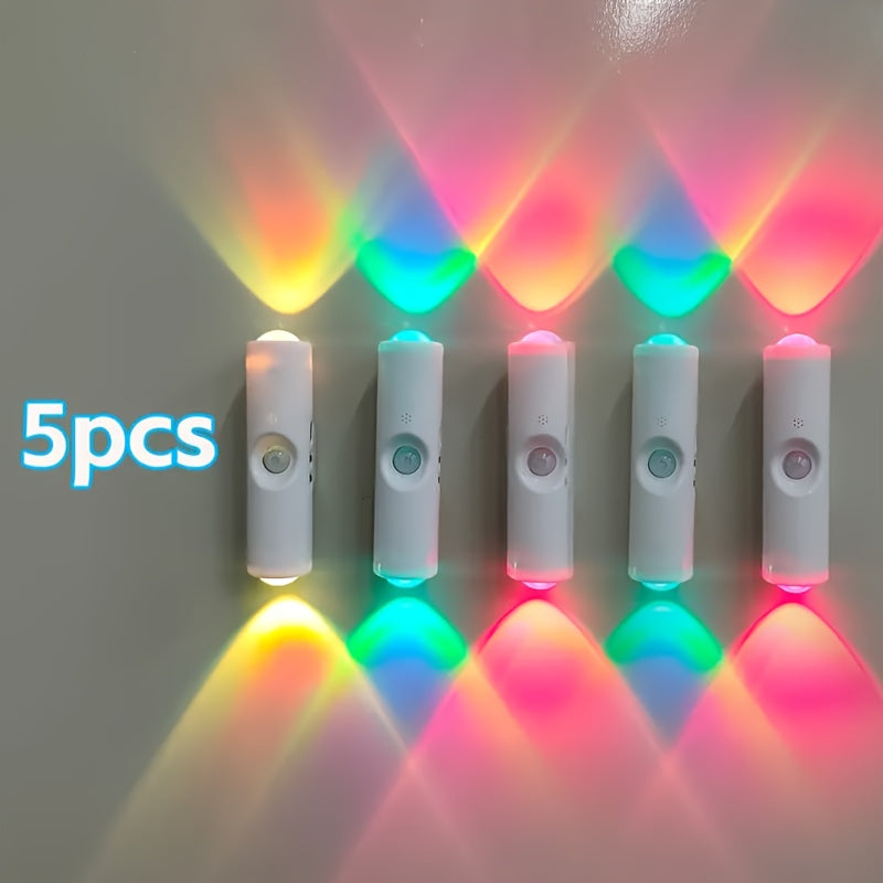 Lot 3 Appliques Murales LED Oeil de Chat Detecteur Mouvement RGB Rechargeable USB