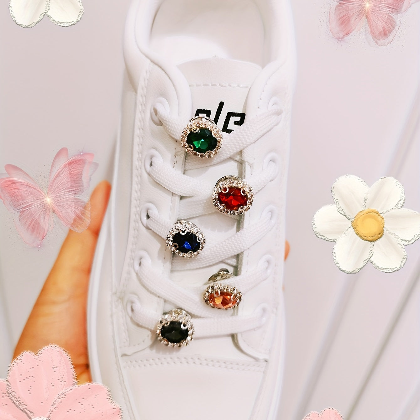 Lot de 10 Breloques Strass Détachables – Customisation Chaussures, Sacs & Accessoires ✨