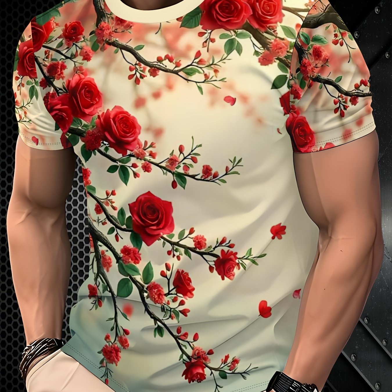 T-shirt Homme Imprime 3D Decontracte – Col Rond, 100% Polyester, Leger & Extensible, Style Ete | S au XXL