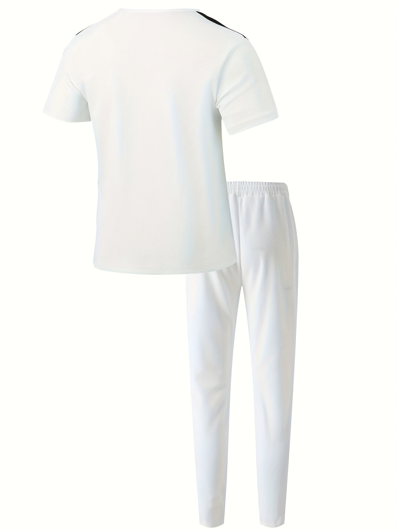 Ensemble jogging homme haut et pantalon à cordon - Col ras du cou, 6 coloris, printemps-automne
