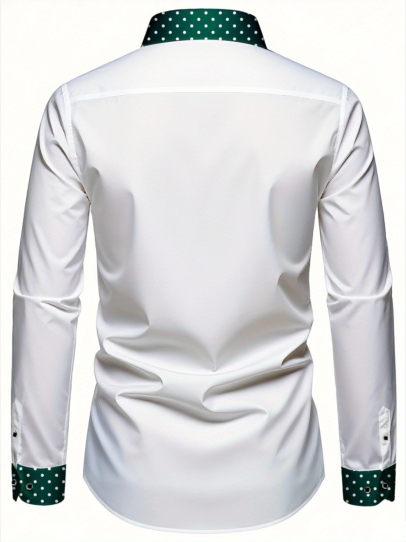 Chemise Homme Manches Longues Col Revers Couleur Unie Coupe Slim 100% Polyester Decontractee - 4 Coloris FR S-XL