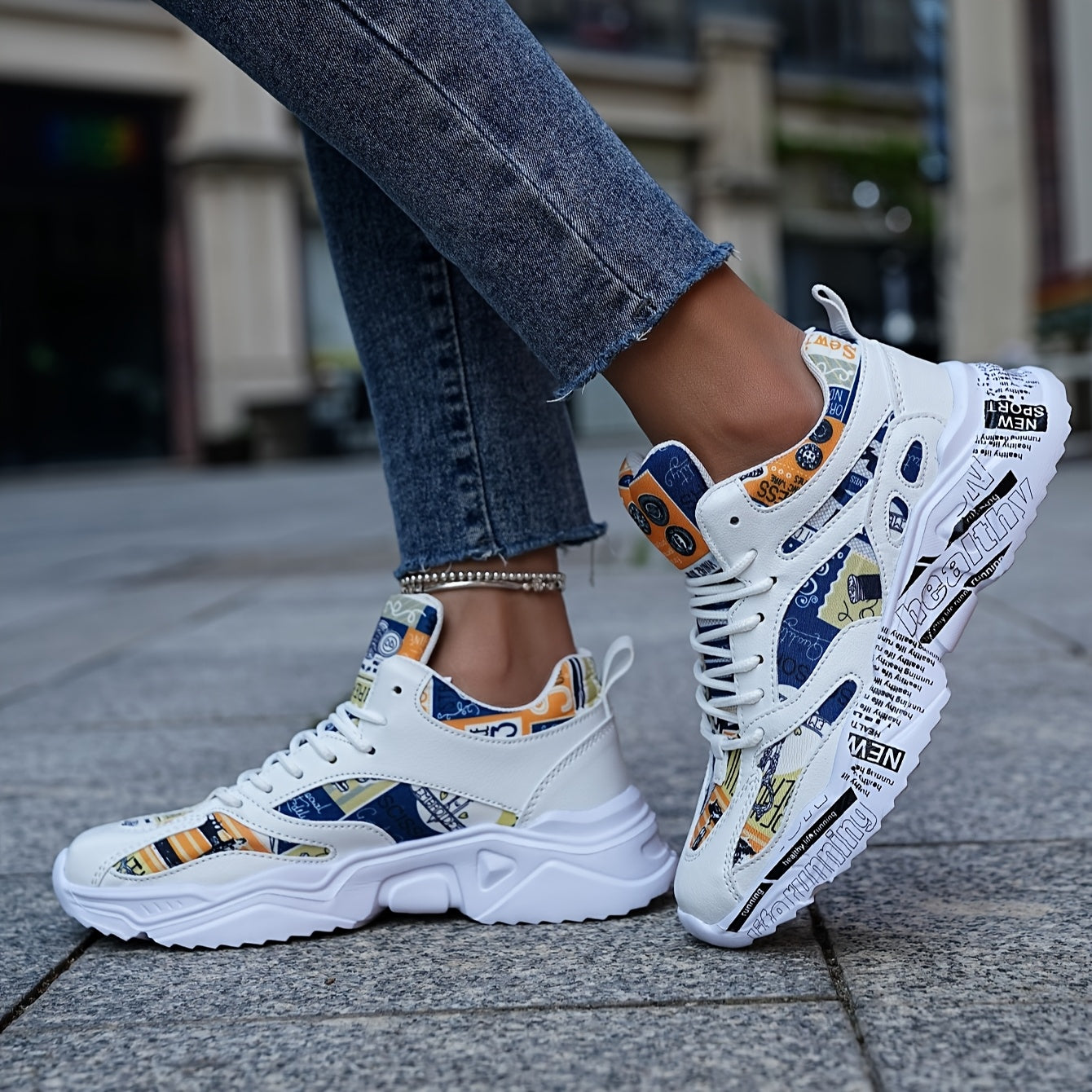 Chaussures Decontractees Graffiti Dessin Anime - Semelle EVA Legere Mixte EU 36-45
