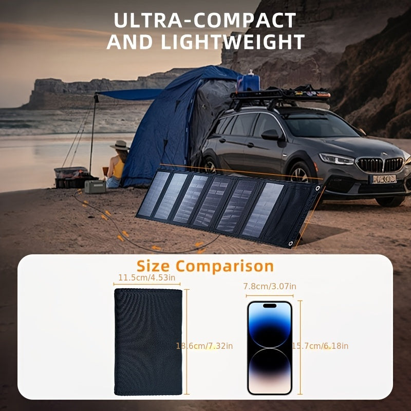 Chargeur solaire 80 W avec port USB Type-C - Chargeur solaire portable - Topdecheztop.fr