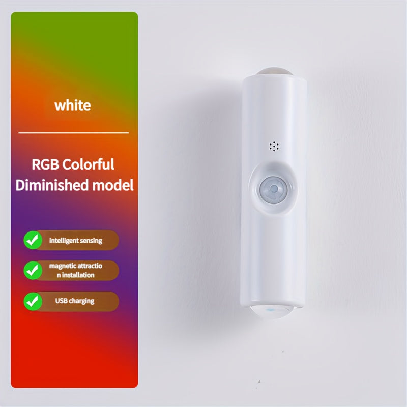 Lot 3 Appliques Murales LED Oeil de Chat Detecteur Mouvement RGB Rechargeable USB