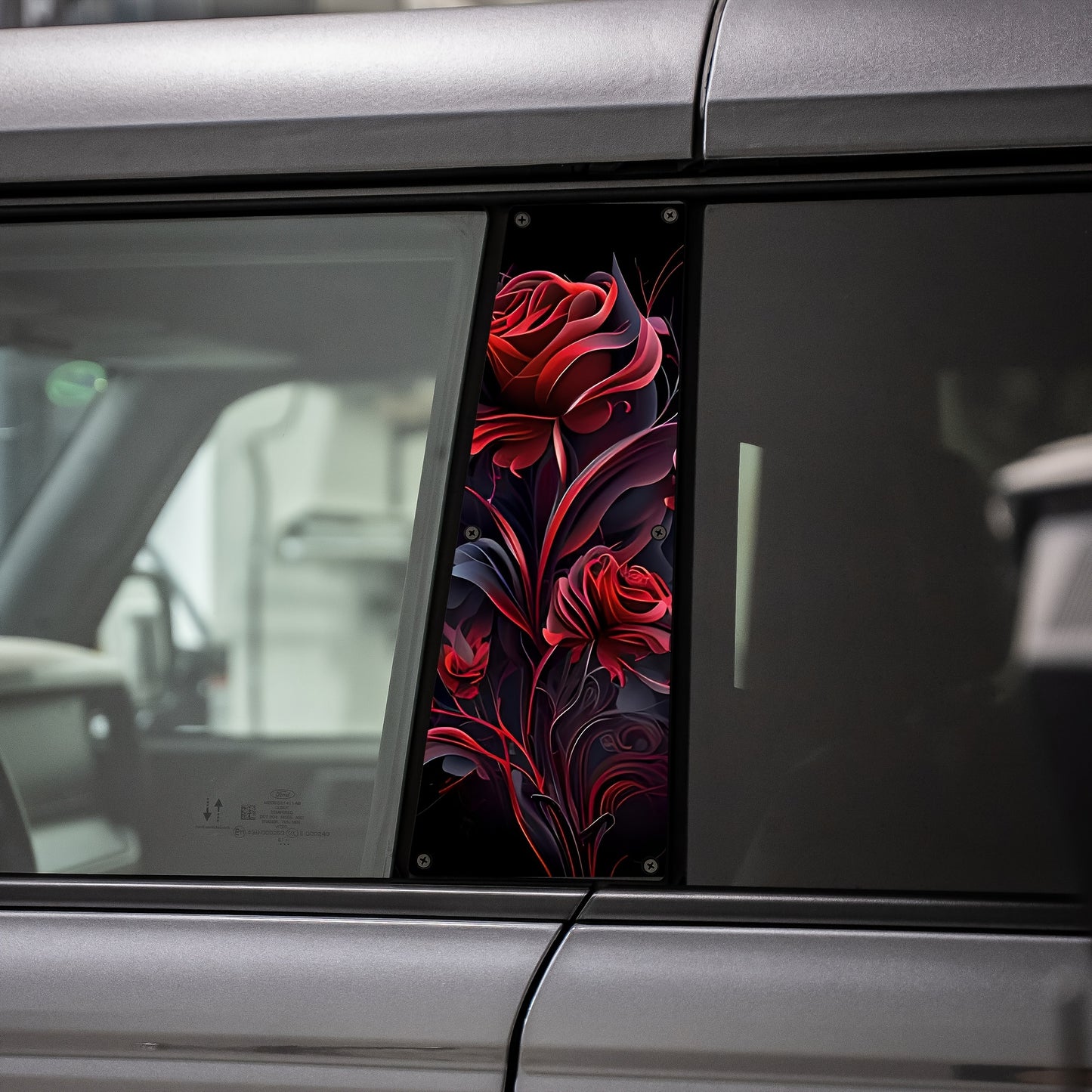 Lot de 2 Autocollants Voiture Rose Rouge - Stickers Vinyle Durable, Decoration Auto