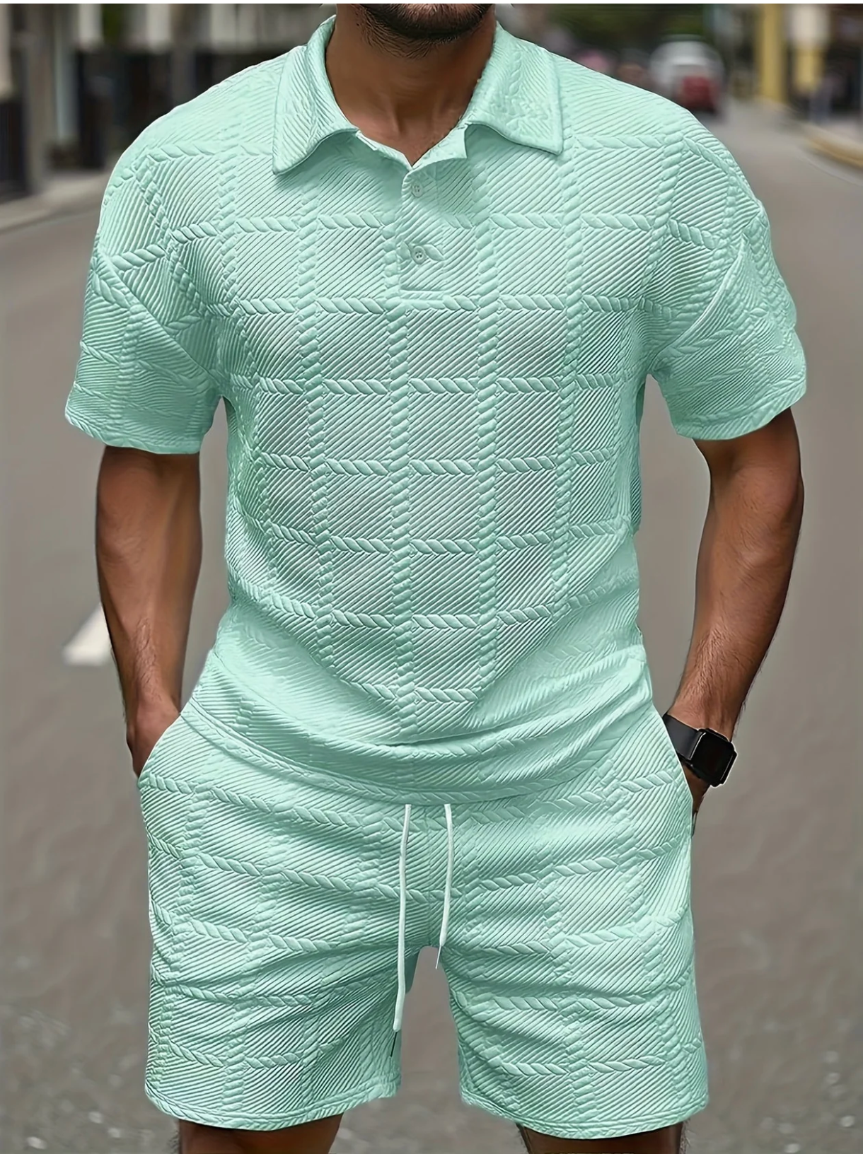 Ensemble homme élégant et confortable - Haut et pantalon assortis, 5 coloris, S à XXL