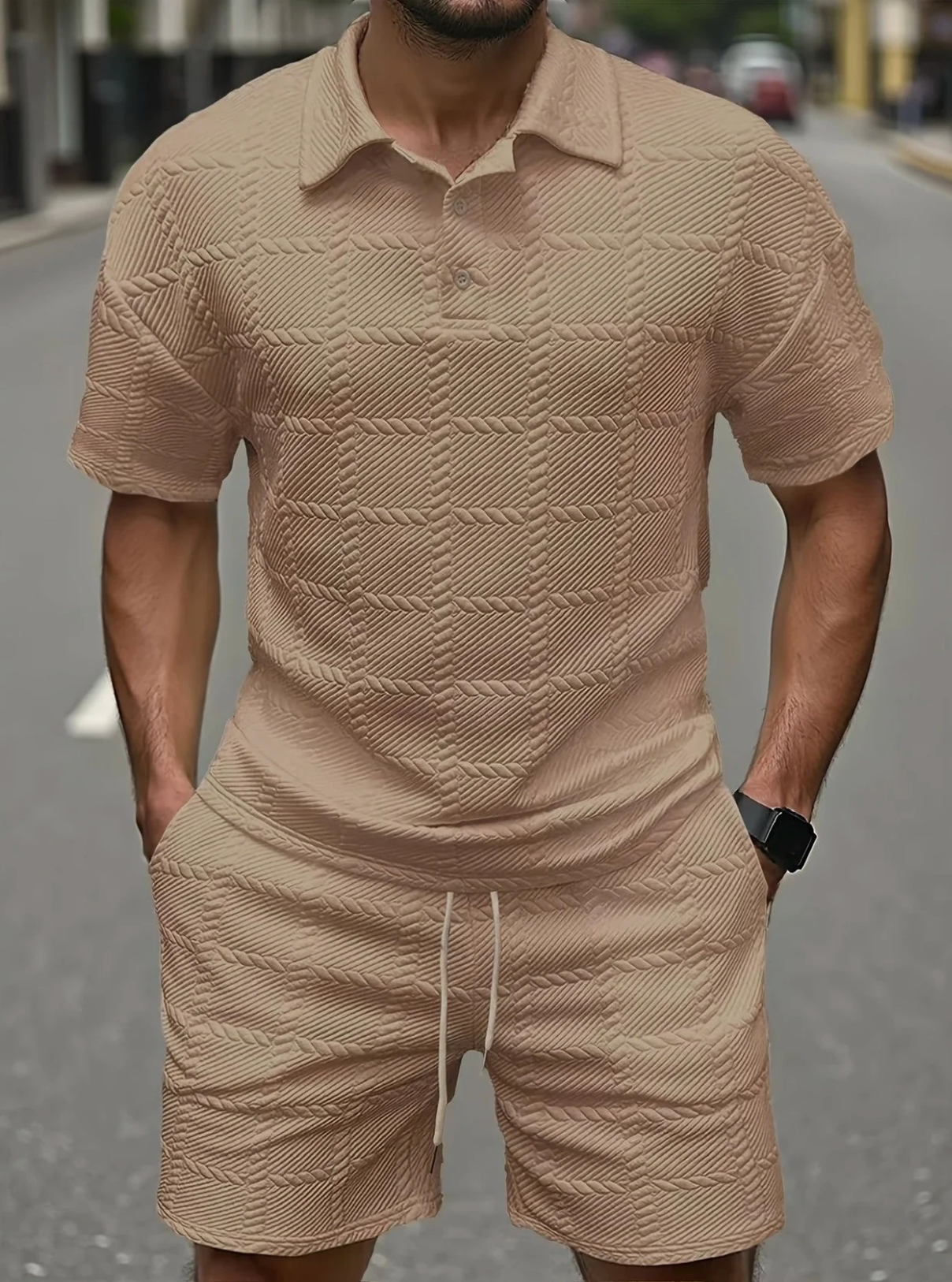 Ensemble homme élégant et confortable - Haut et pantalon assortis, 5 coloris, S à XXL