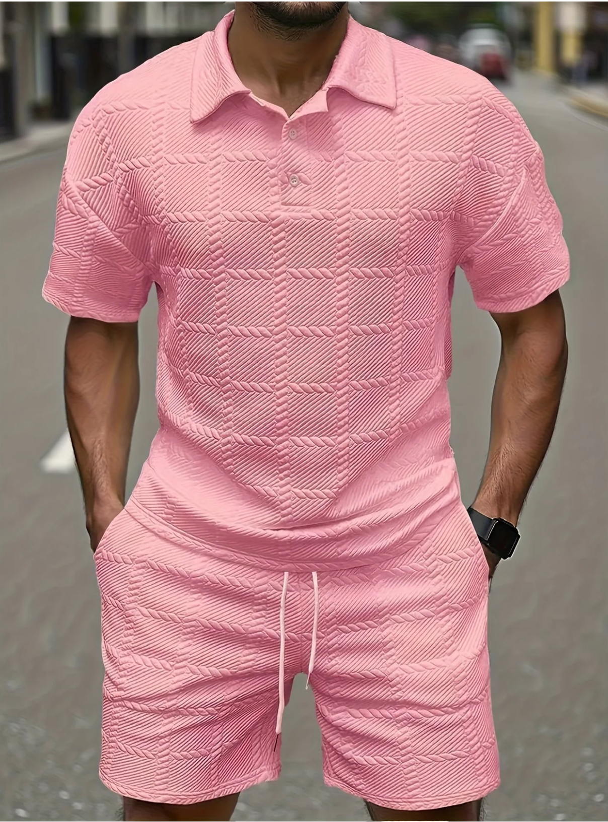 Ensemble homme élégant et confortable - Haut et pantalon assortis, 5 coloris, S à XXL
