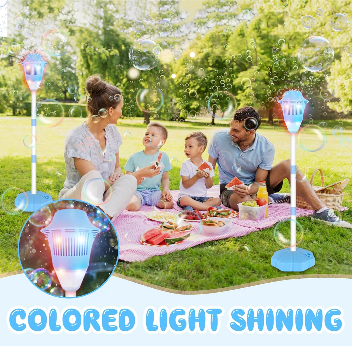 Torche a Bulles Lumineuse Rechargeable pour Jardin et Evenements
