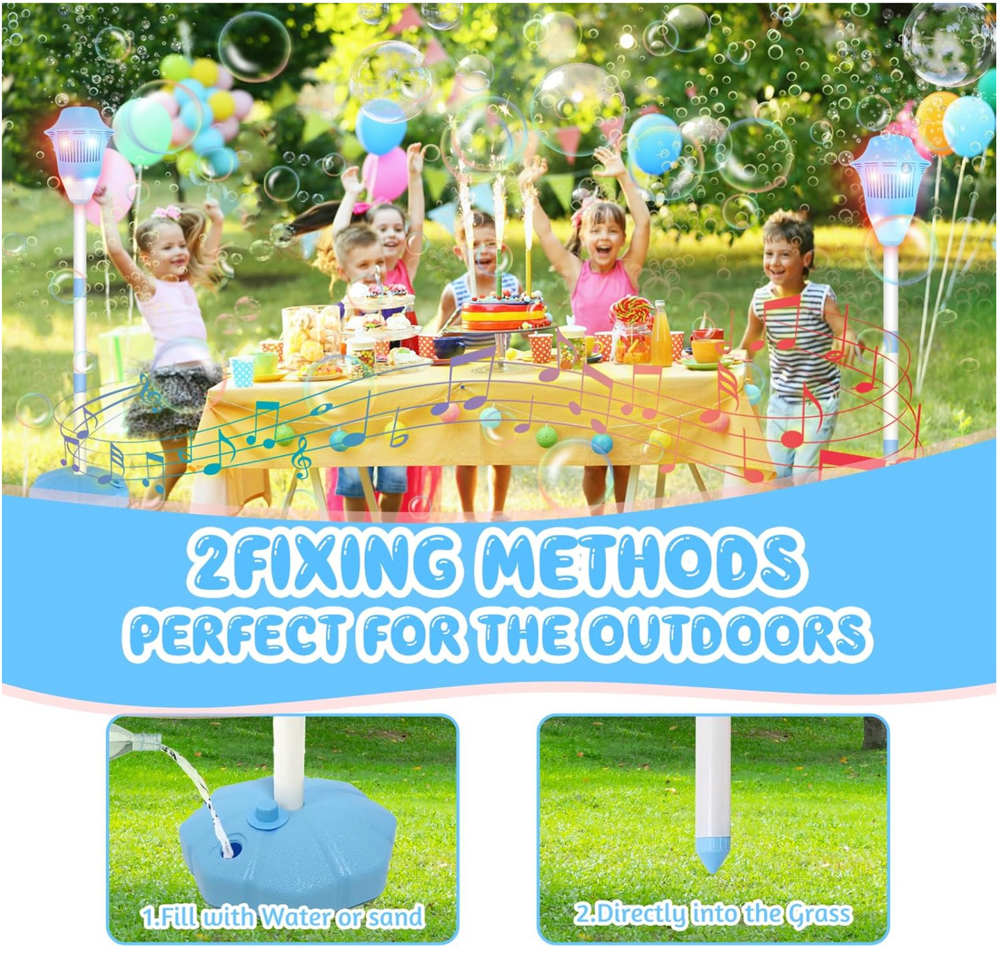 Torche a Bulles Lumineuse Rechargeable pour Jardin et Evenements