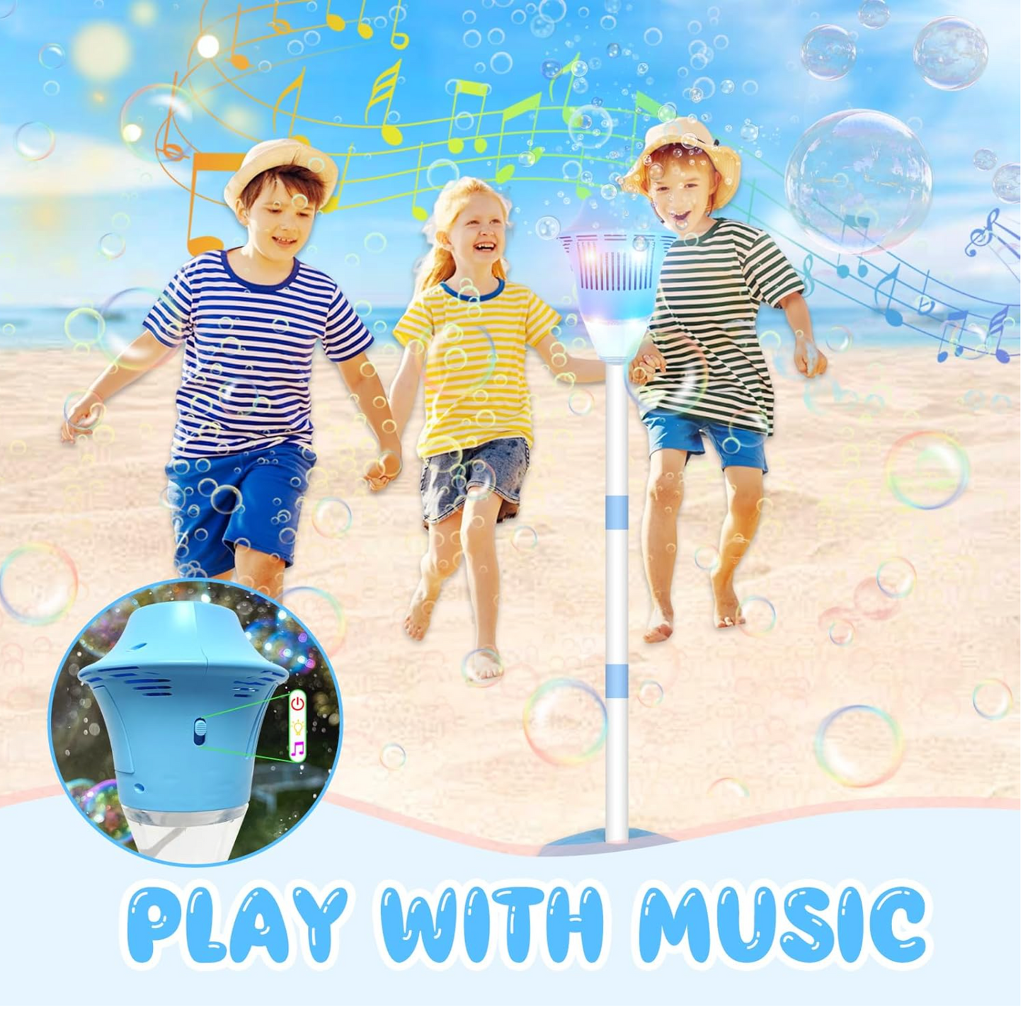 Torche a Bulles Lumineuse Rechargeable pour Jardin et Evenements