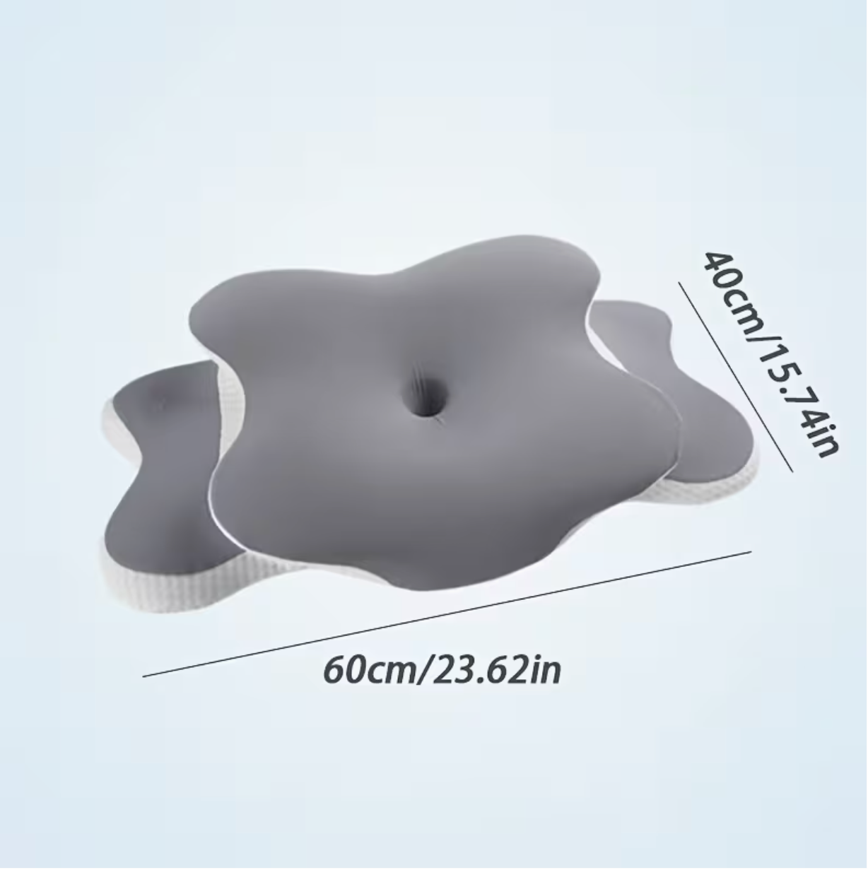 Oreiller Cervical Ergonomique Mémoire de Forme 2 en 1 - Coussin Orthopédique Nuque & Dos, Housse Lavable, 60x40cm